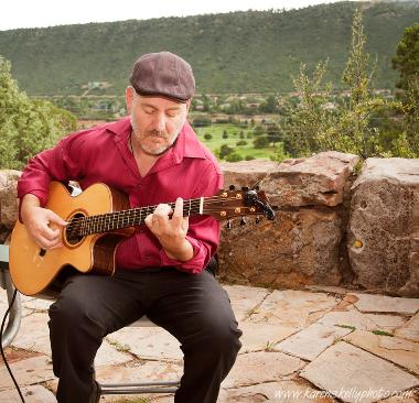 Tim playing outdoor wedding